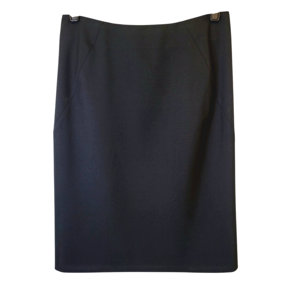 Theory Women's Career Office Knee Length Black Skirt Size 4 Minimalist Timeless